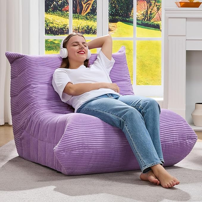 Bean Bag Chairs for Adults Giant Bean Bag Chair Memory Foam BeanBag Chair Bean - Image 3