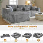 110” Modular Sectional Sofa, Cloud Sectional Couch - Image 5