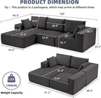 108” Modular Sectional Sofa, Cloud Sectional Couch - Image 3