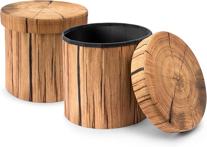 Sorbus Tree Stump Stool, Toy Storage Ottoman 15 Inch Fake Tree Stumps Log Stool by Sorbus