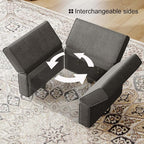 Belffin Fabric Modular Sectional Sofa Armrest Backrest Module Couch Side - Image 7