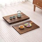 Japanese Altar Table, Vintage Black Minimalist Low Coffee Table, Foldable - Image 9