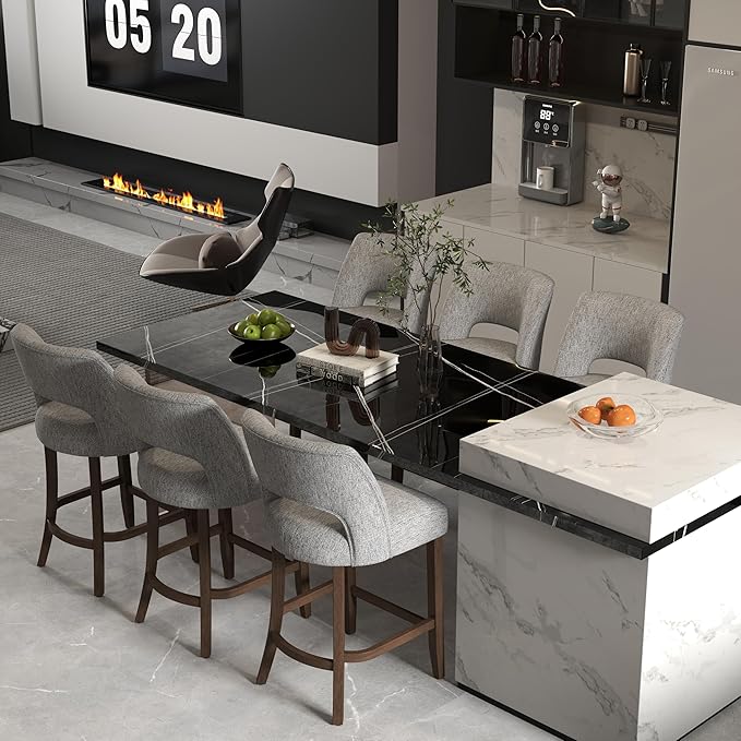 VKNOW Bar Stools Set of 4, Modern Counter Stools - Image 4