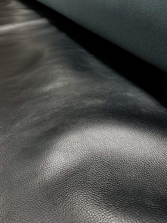 NAT Leathers | Black Pebbled Soft faux Vegan PU {Peta Approved Vegan} Leather - Image 6