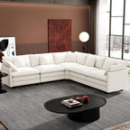 Ihanherry 114" V-Shaped Modern Sofa Modular Sectional Cloud Couch by iHanHerry