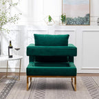 Roundhill Furniture Lenola Upholstered Accent Arm Chair - Image 9