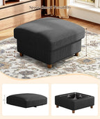 87" L shape Corduroy Couch, Sofa No Tool Assembly, Comfy Couches - Image 6