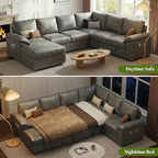108 Inch Faux Leather Modular Sectional Sofa - Image 4