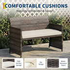 Garvee 4-Piece Patio Furniture Set, PE Rattan Outdoor Conversation Set - Image 3