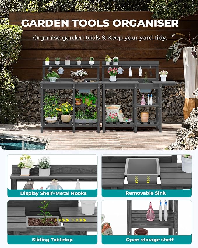 SERWALL Outdoor Potting Bench - Image 5