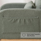 HCHAIRH Rocking Chair Nursery, Teddy Nursing Rocking Chairs, Upholstered - Image 7