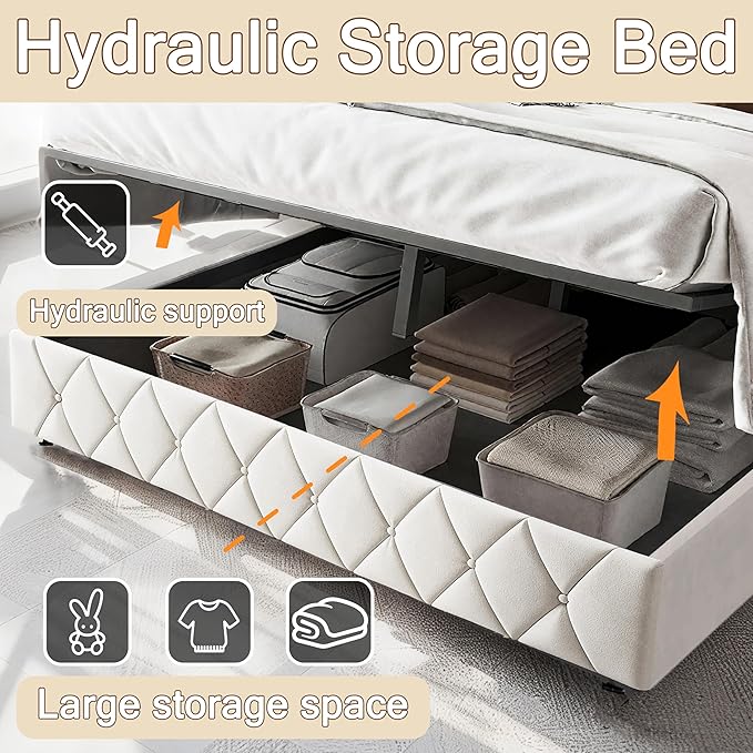 Modern Multi-Color LED Light Full Bed Frame - Image 5