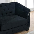 77" Modern Velvet Chesterfield Sofa - Image 4