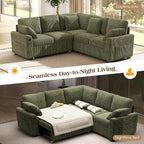 Ihanherry 83-inch 5-Seater Large Sectional Sofa Bed - Image 3