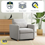 Serta® Corwin 36" Convertible Accent Chair, Dreamcoil® Comfort, FingerGuard® - Image 9