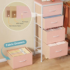 HIGDBFE Dresser with Hanging Rack, 4 Drawers Small Closet - Image 4