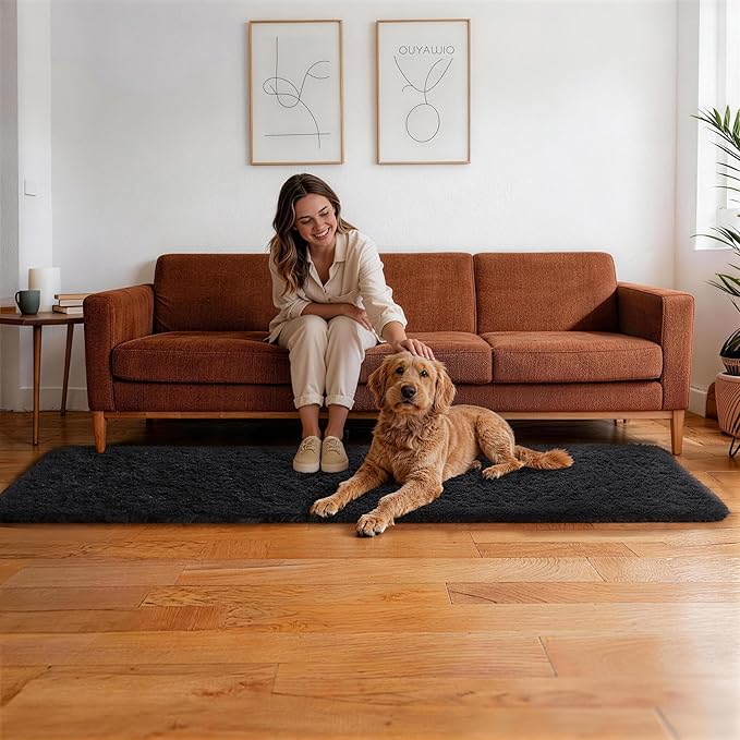 Ophanie Runner Rug for Hallway, 2x7 Washable Non-Slip Fluffy Soft Bedside Rugs - Image 6