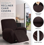 ANARACHON Leather Look Recliner Chair Covers, 4-Pieces Stretch Recliner Cover - Image 4