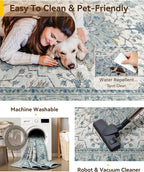 RELEANY Area Rugs 2'x9' Runner Rug Non Slip Washable - Image 5