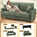 Kidirect 70in Corduroy Couch, Sofas - Image 6