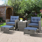 Vongrasig 5 Piece Patio Furniture Set, Small Balcony Furniture, PE Wicker - Image 7