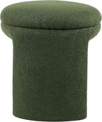 Furniture of America Rami Modern 18-inch Solid Wood Upholstered Ottoman - Image 4