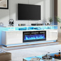80" Fireplace TV Stand with Double LED Lights by Unknown