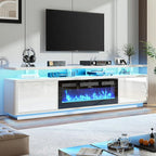 80" Fireplace TV Stand with Double LED Lights by Unknown