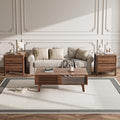 MAISONARIA Living Room Table Sets of 3, Mid Century Coffee Table & End Table by MAISONARIA