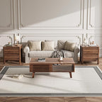 MAISONARIA Living Room Table Sets of 3, Mid Century Coffee Table & End Table by MAISONARIA