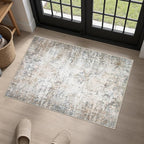 Washable Area Rug 2x3 Entryway Rug: Washable Modern Abstract Soft Thin Rug by FXRHLP