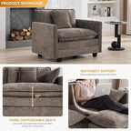 WUTUTUEE 41'' Modern Chenille Oversized Chair, Upholstered Accent Living Room - Image 3