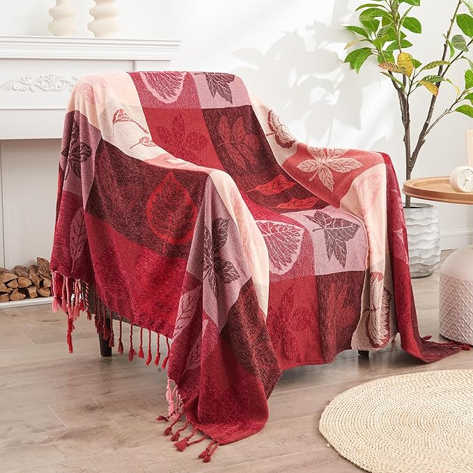 Bohemian Chenille Jacquard Tassel Throws - Image 7