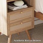 SUPERJARE 2 Drawer Night Stand - Image 6