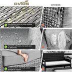 ovios 5 Pieces Patio Furniture Set, Outdoor Wicker Sofa Couch - Image 7