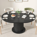 43.3 inch 59 inch Adjustable Size Round Dining Table by LUVIOHOME