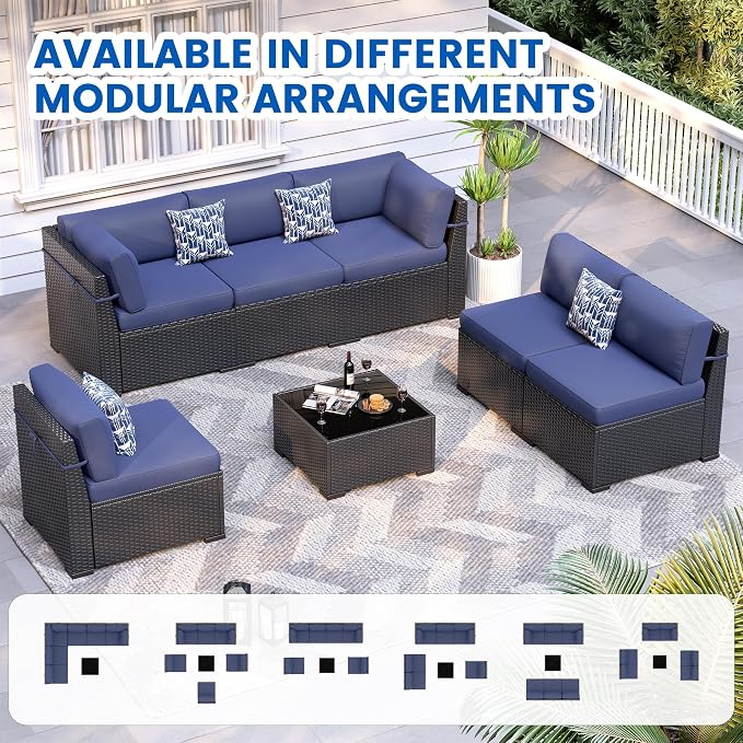 Patio Furniture Sets, 7-Piece Outdoor Patio Furniture - Image 7