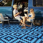 SAND MINE Reversible Mats, Plastic Straw Rug, Modern Area Rug, Large Floor Mat - Image 5