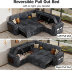 Vipbear 86" Modular Sectional Sleeper Sofa - Image 6