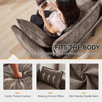 113'' V Shaped Cloud Sectional Sofa, Oversized Deep Seat Couches - Image 4