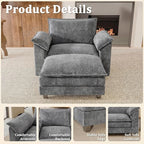 JUMMICO 40" Chaise Lounge Chair - Image 3