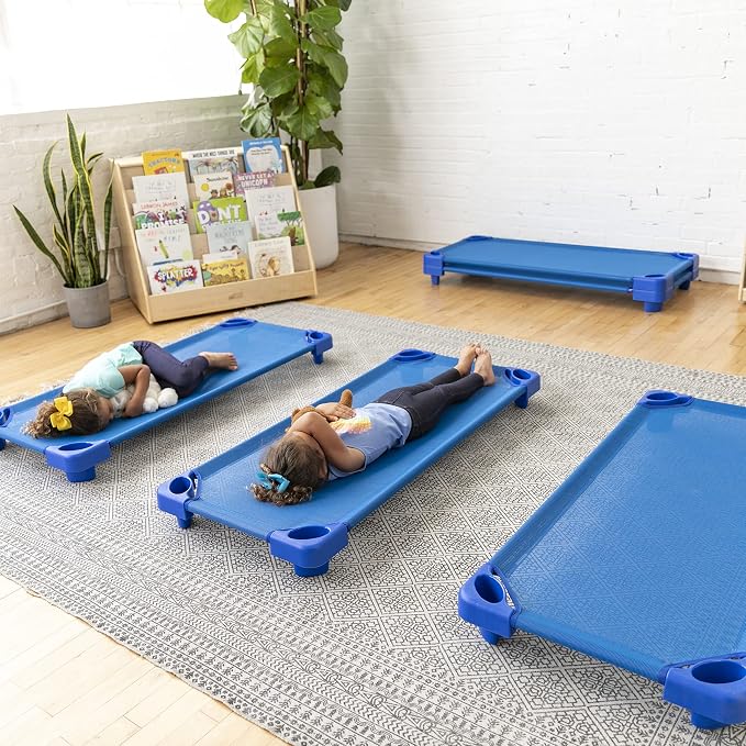 ECR4Kids Stackable Kiddie Cot, Ready-to-Assemble, Standard Size, Classroom - Image 9