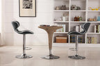Roundhill Furniture Masaccio Cushioned Leatherette Upholstery Airlift Swivel - Image 4