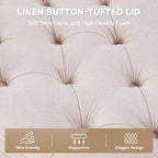 Mangodan 50" Storage Ottoman Bench, Tufted Ottoman - Image 6