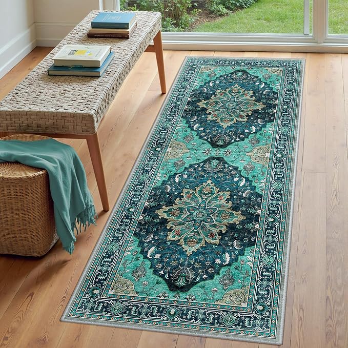 RELEANY Area Rugs 3'x7' Runner Rug Non Slip Washable - Image 2