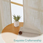 Chyhomenyc Semi Sheer Curtains 96 Inches Long 2 Panels - Image 6