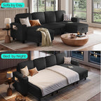 LINSY HOME Sectional Sleeper Sofa Pull Out Couches - Image 3