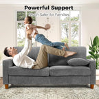 Kidirect 70in Corduroy Sofa, Comfy Loveseat Sofa No Tool Assembly, Couches - Image 5
