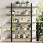 OtterOasis Bookshelf Set, Heavy Duty 5-Tier Industrial Bookcase, 120lbs Shelf - Image 5