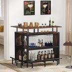 LITTLE TREE Home Bar Unit Mini Liquor Table Cabinet - Image 2